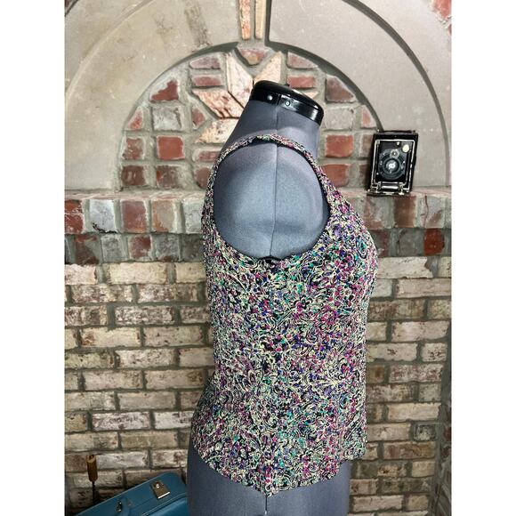 Alex tank top and jacket formal party purple teal sparkle - Picture 8 of 16